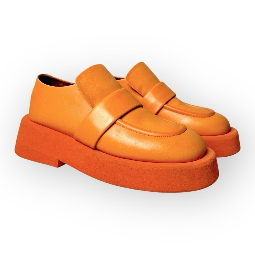 Marsell Orange Leather Loafers